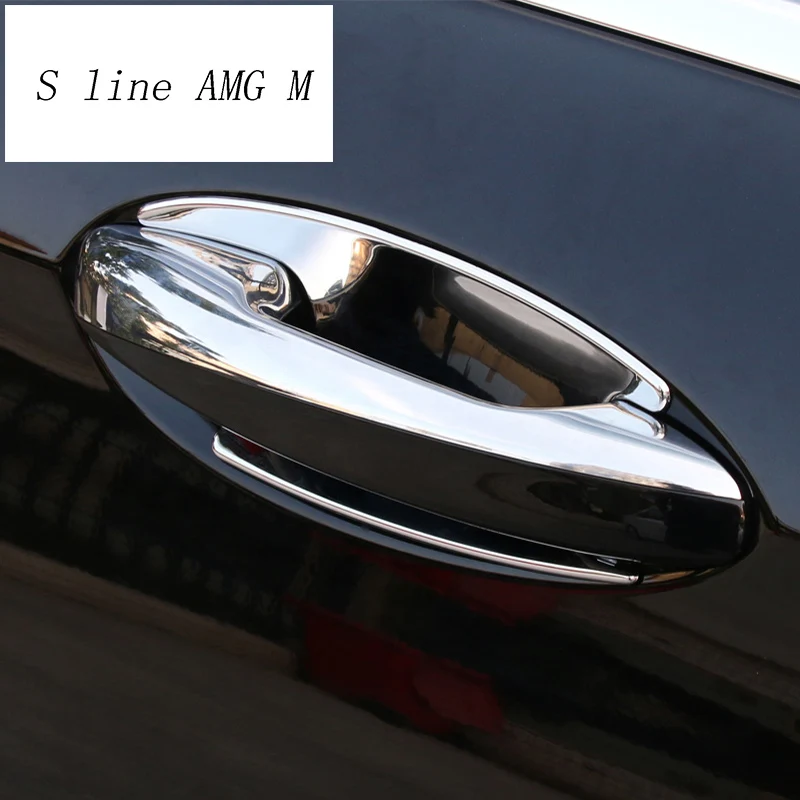 

Car Styling For Mercedes Benz E Class W213 outer Car Door Handle Cover Trim Door Bowl Stickers decoration Auto Accessories