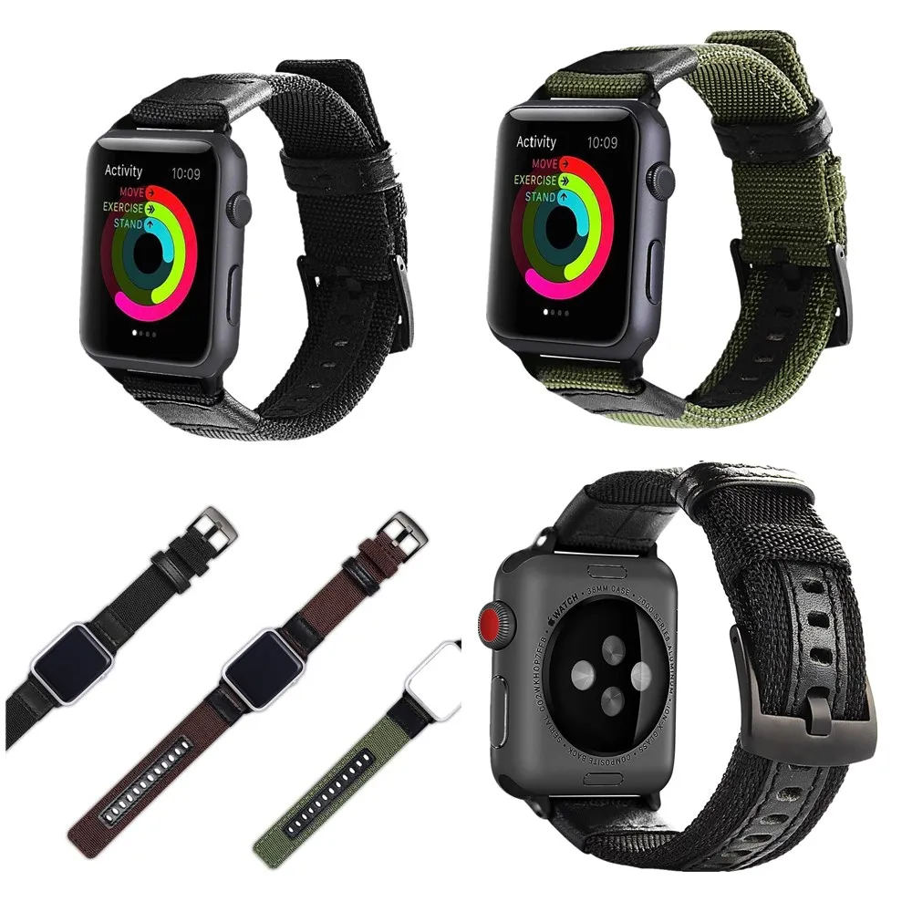 Тканый нейлоновый ремешок для Apple Watch Series 5 4 3 2 1 38 42 мм часов 40 44 iWatch Edition Замена