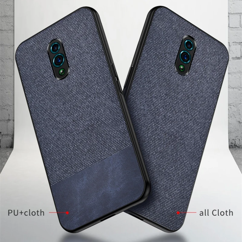 Для OPPO Reno чехол из ткани Простой Жесткий ПК задняя крышка для 10x zoom мягкий
