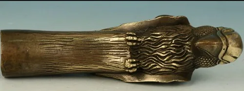 YM 324 Готическая старая латунная ручная работа статуя попугая трость ручка