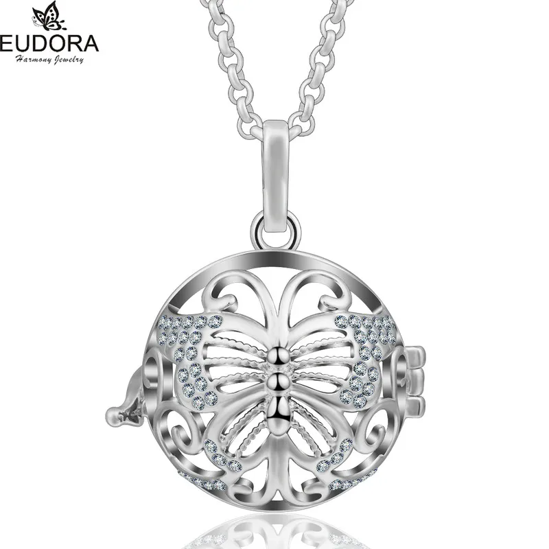 Юдора 20 мм Гармония мяч красивая бабочка медальон клетка Подвески ожерелье