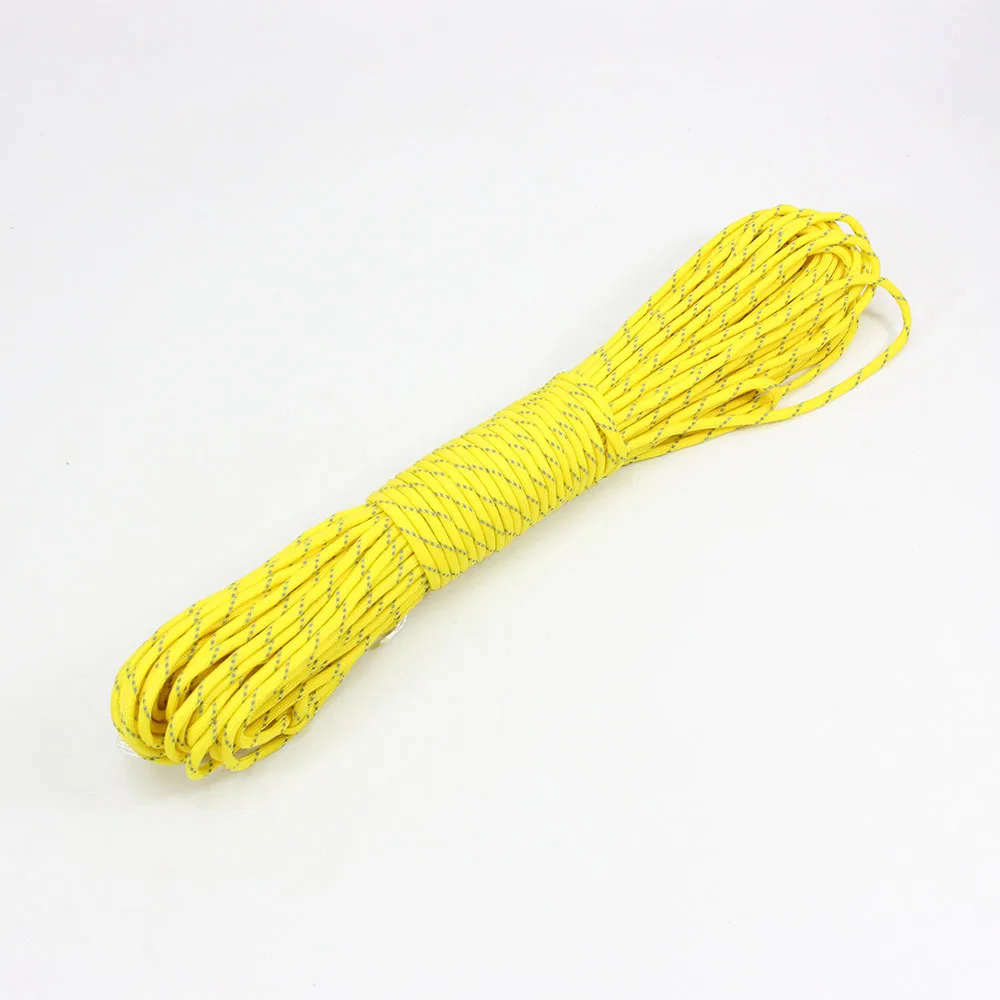 Отражающий светильник Paracord 101ft диаметр. 4 мм 7 ядер для скалолазания веревка для кемпинга инструмент для выживания парашютный шнур для одежды походный Паракорд