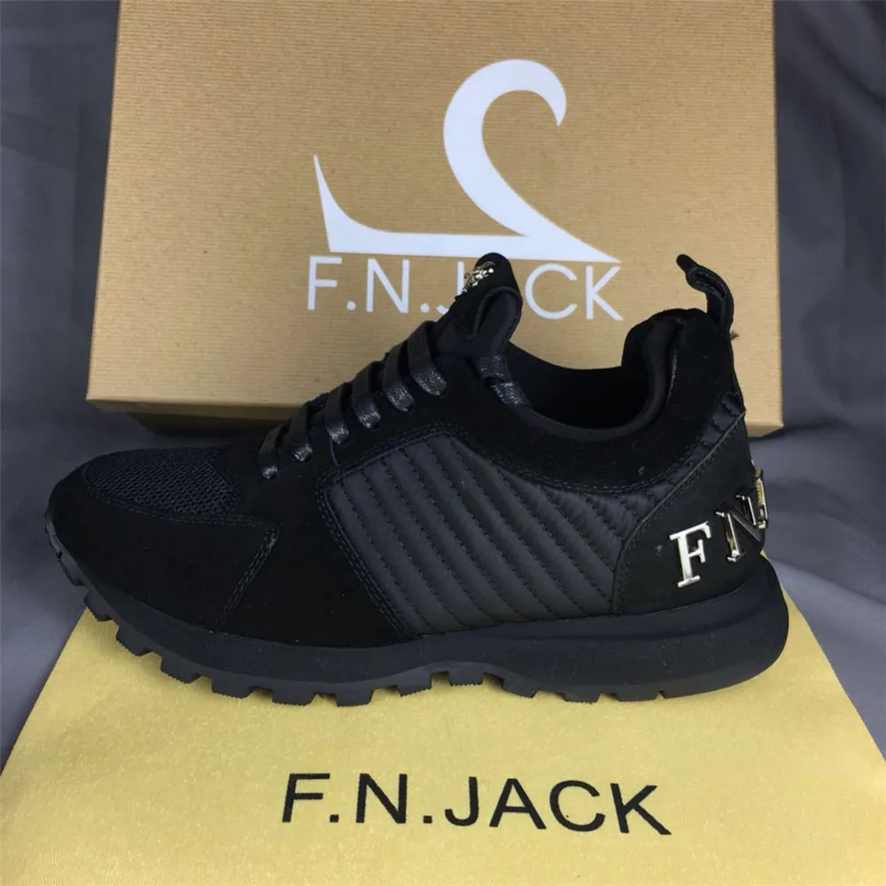 2018 новые мужские кроссовки F. N. JACK модные ботинки с черепом из замши и сетки | Обувь