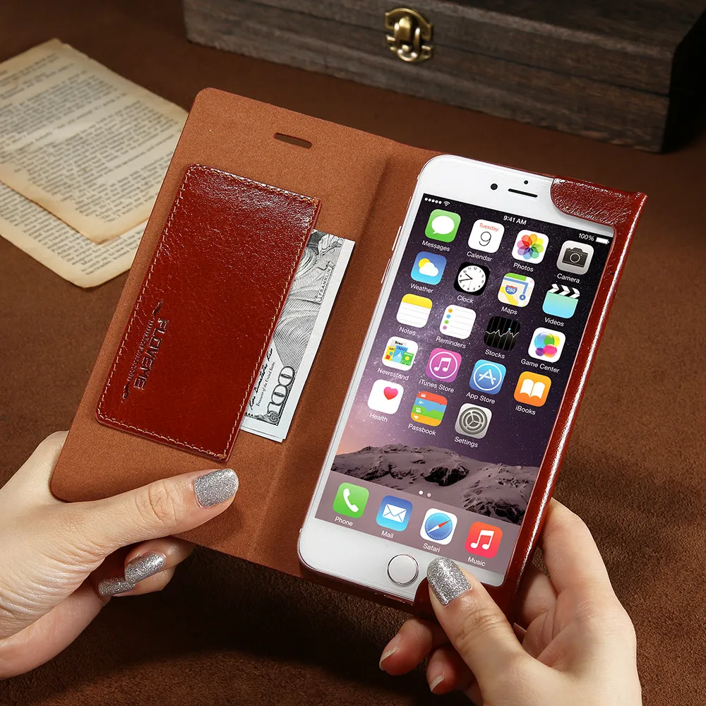 Чехол для телефона из натуральной кожи iPhone 6 6S Plus | Мобильные телефоны и