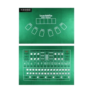 Новая двухсторонняя 60*90 см 5 игроков баккара наборов для игры в покер фишки для покера Техасский Холдем Скатерти Fietro войлок, окаймленная тканью