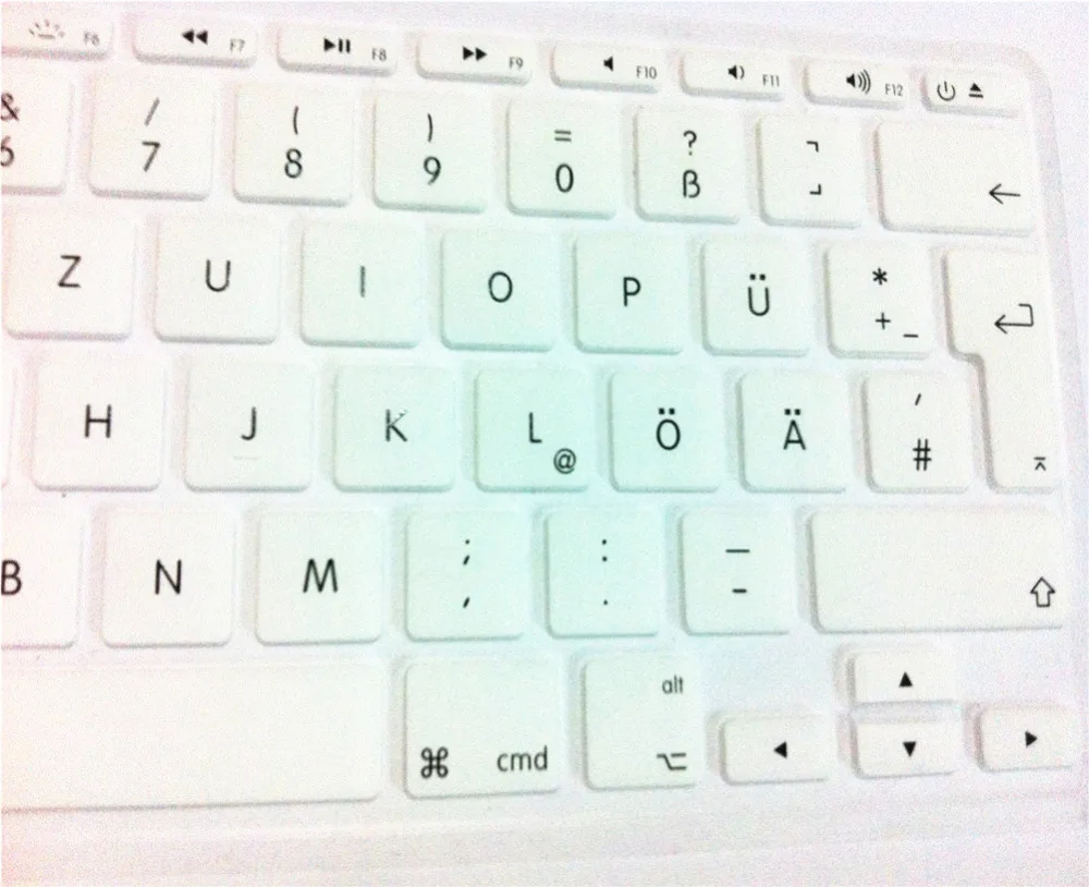 Силиконовая накладка на клавиатуру с немецкими шрифтами европейского стандарта