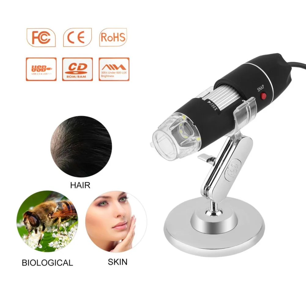 ACEHE Electronics 50X ~ 500X 5MP USB 8 светодиодный микроскоп для цифровой камеры эндоскоп лупа