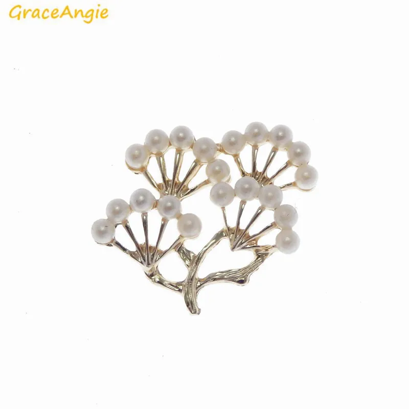 Подвеска GraceAngie 3 шт. блестящий золотой цвет жемчужное ожерелье на ветке подвеска