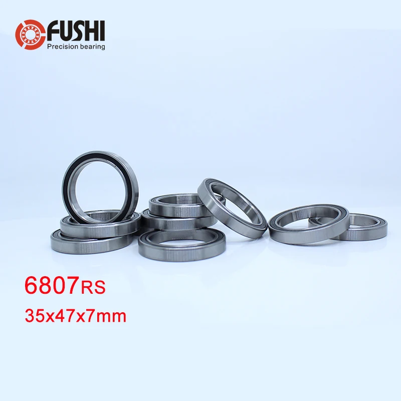 6807 2RS ABEC 1 (10 шт.) 35x47x7 мм метрический тонкий секционный шарикоподшипники 6807RS