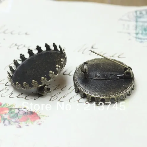 

free ship!!! pad:25mm crown shape saftey brooch/100pcs/lot brooch findings