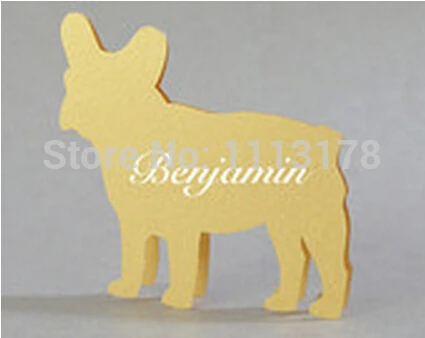 

Французский бульдог место карты-свадьба место карты, сидения карты, собака, свадьба эскорт Cardspc001