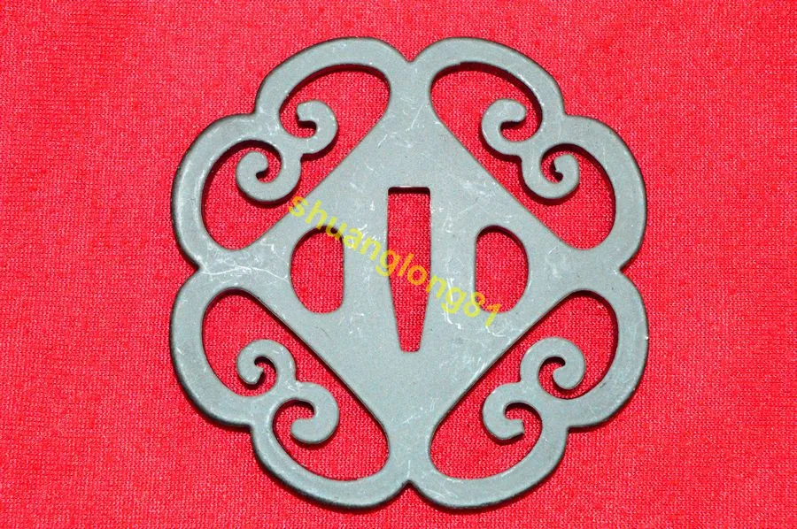 Красивый прочный японский Железный стальной защитный нож Tsuba для самурайского