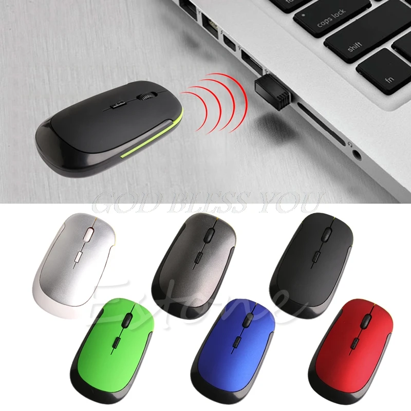 Ультратонкая Беспроводная оптическая мышь Mini USB 2 4G 4 ГГц 1600 DPI Прямая