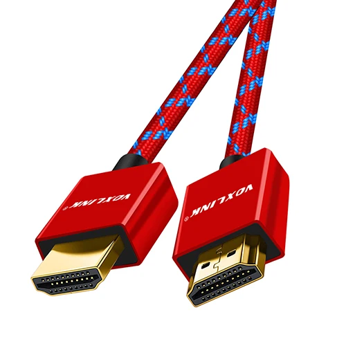 VOXLINK ULTRA HD HDMI кабель 4K* 2K 1080P 3D HDMI к HDMI кабель для BLURAY PS3 PS4 HDTV xbox 360 3 фута 6 футов 10 футов Плетеный HDMI шнур - Цвет: Красный