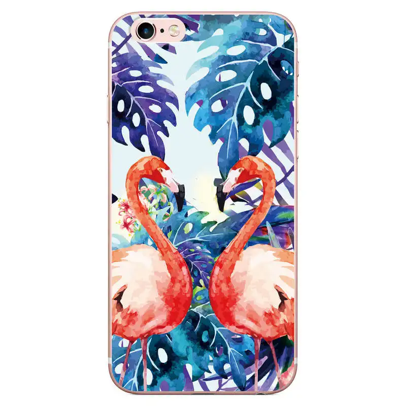 Ручная роспись Фламинго попугай лошадь Дизайн чехол для телефона iphone 5 5S SE 6 S 7