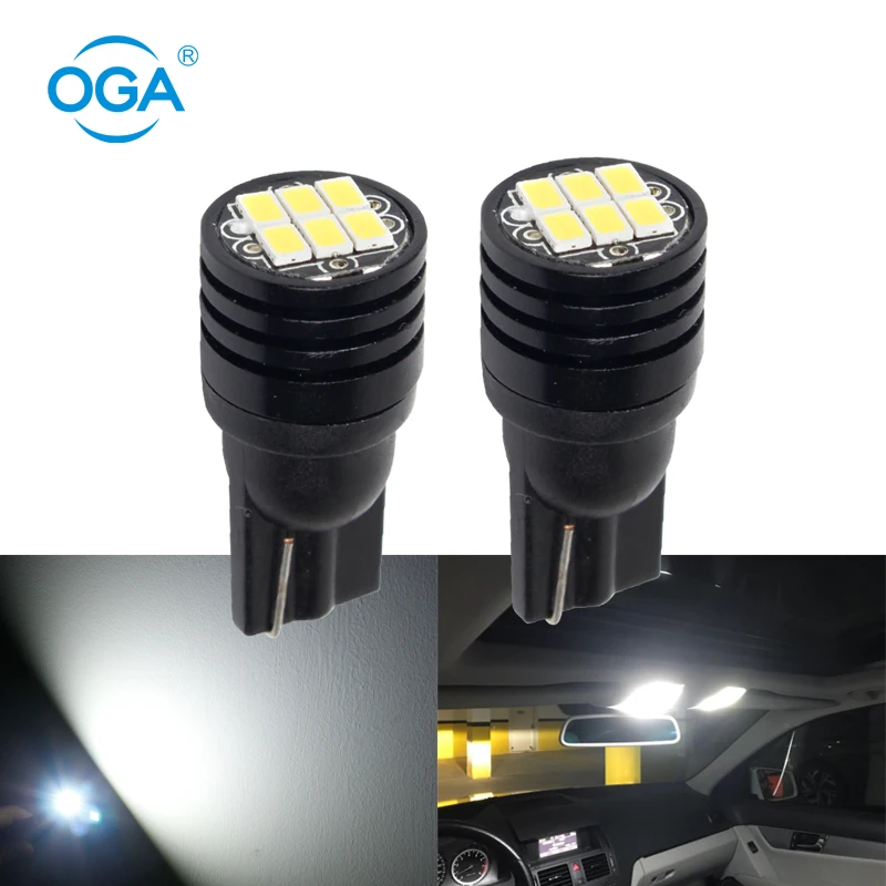 

2 шт., Автомобильные светодиодные лампы для чтения T10 Led W5W 168 194
