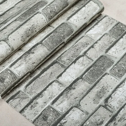 A03904 Light Grey Виниловая рустикальная кирпичная настенная бумага в китайском стиле винтажная моющаяся ПВХ настенная бумага в рулоне для гостиной фоновые обои 10 м - Цвет: A03904 Light Grey
