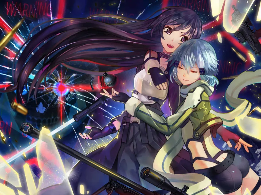 Sword art online SAO аниме персонажи сексуальная девушка Асуна& кремнезема лист пистолет Гейл интернет Синон одеяло и пододеяльник