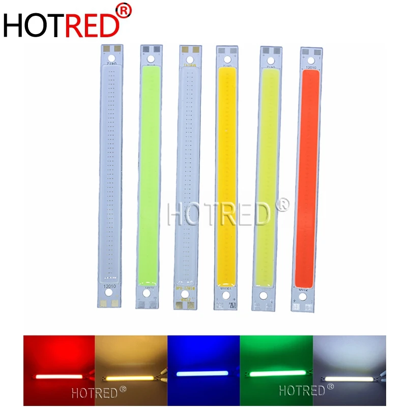 

5pcs 12V-14V10W COB LED Lamp Light Bulb Pure White Warm White Royal Blue Red Led Light for DIY/Car Light 120mmX10mmX1.6mm