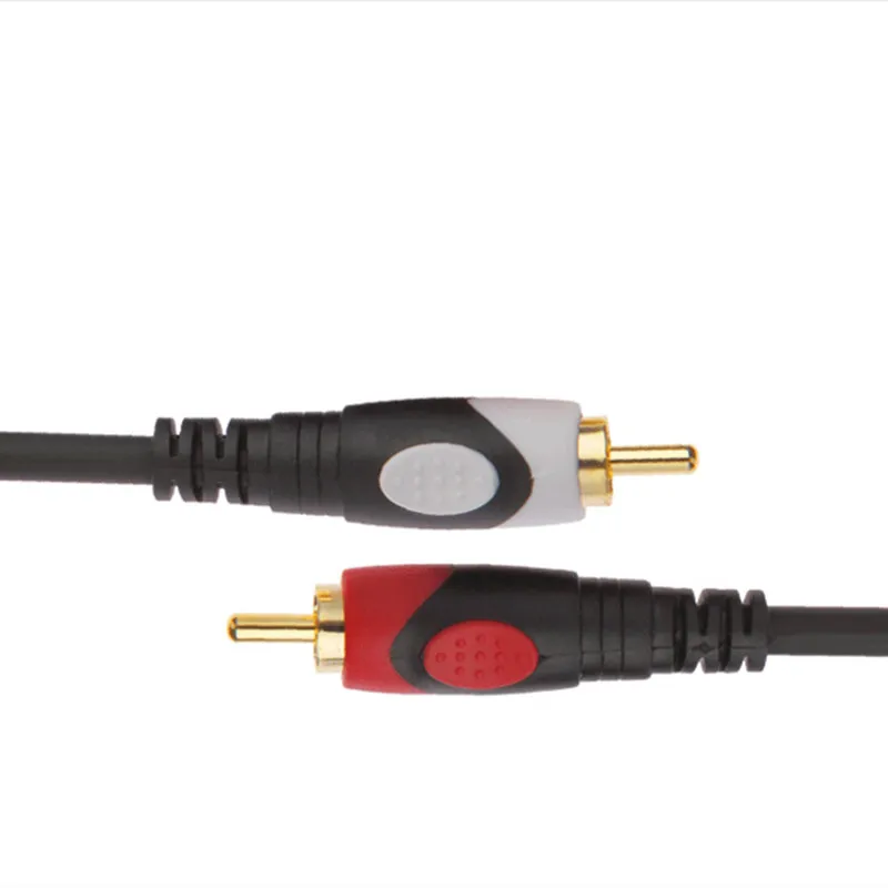 RCA кабель 2RCA штекер мужской аудио видео позолоченный разветвитель AUX для