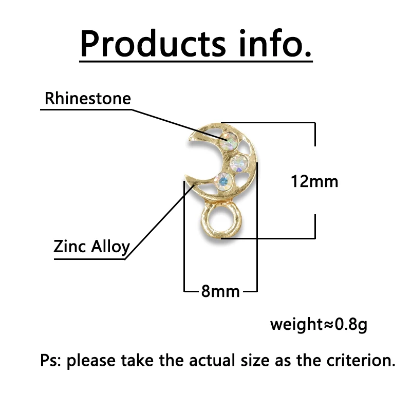 AB color Moon earrings handmade earring making accessories DIY jewelry finding Earrings Base Connectors Linkers 10pcs/lot | Украшения и