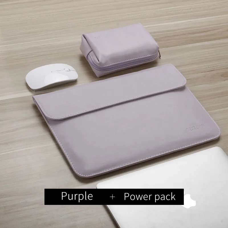 Purple sets PU Для мужчин чехол для ноутбука Macbook air 13 Чехол сумка для ноутбука macbook pro 13 15 ноутбук чехол 14 дюймов для Тетрадь ноутбук ТАС wo Для мужчин - Цвет: Purple sets PU