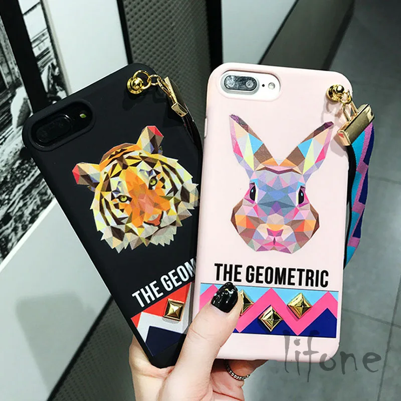 Kerzzil Luxury Rabbit Tassel Phone Cases For iPhone X XS Max Cool Tiger Wolf Soft Silicon Cover Case iphone 7 8 6 6S Plus |