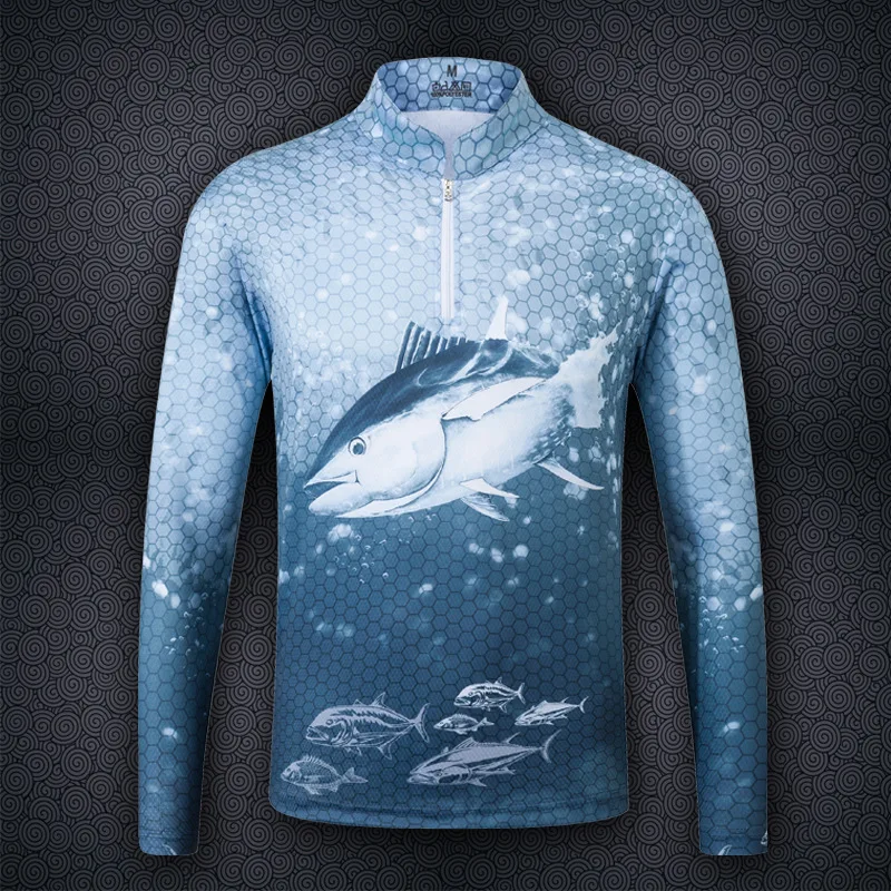 Быстросохнущая дышащая одежда для рыбалки с длинным рукавом быстросохнущая