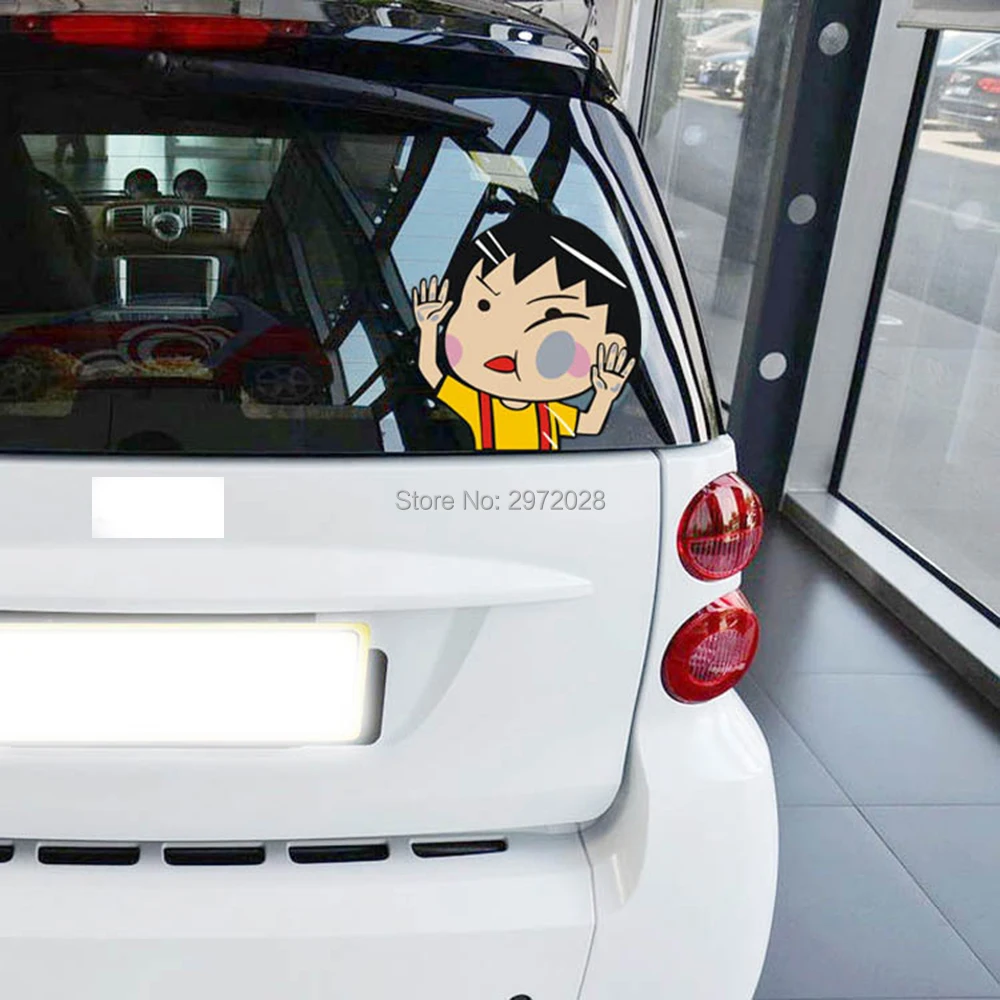 Новые стайлинга автомобилей Chibi Maruko-chan удара Стекло автомобильные наклейки для