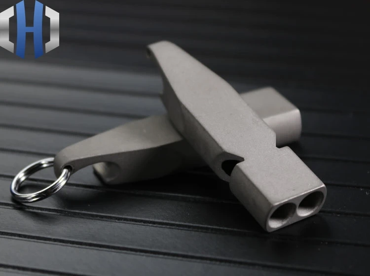 Компактный портативный свисток EDC из титанового сплава с двойным отверстием