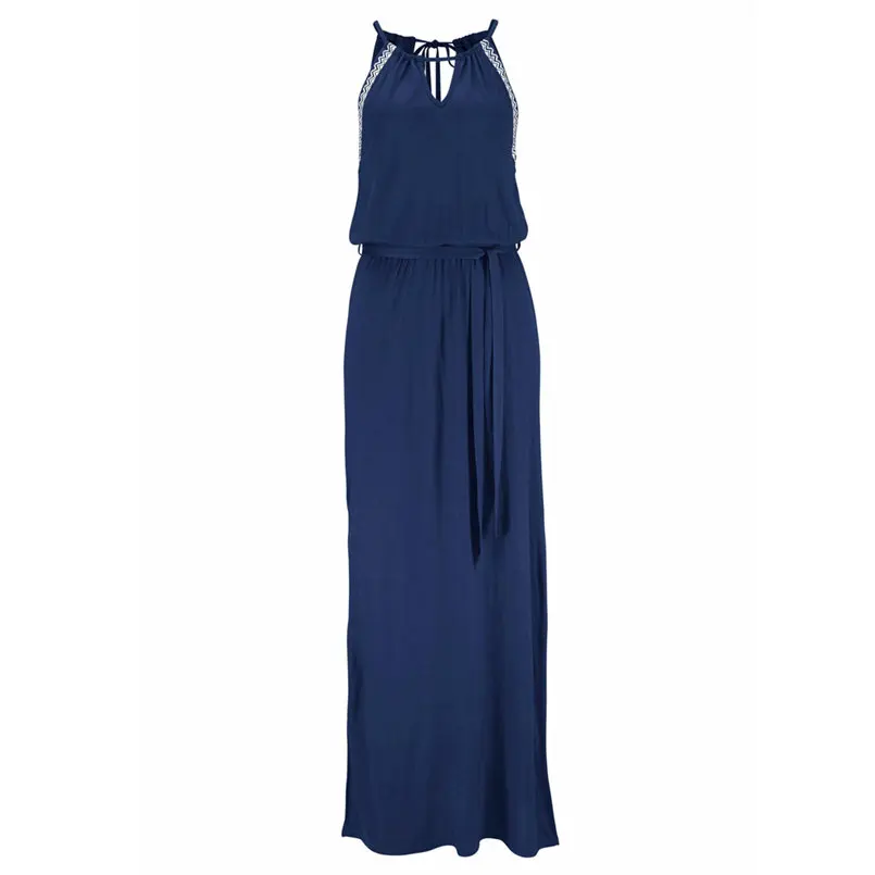 Новое модное женское летнее пикантное однотонное пляжное Длинное свободное