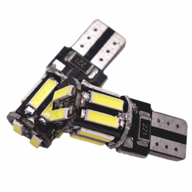QCDIN Автомобильный светодиодный Canbus T10 10 SMD сигнальная лампа белый 6000K подсветка