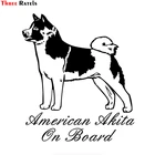 Three Ratels TZ-1163 20*17.6см 1-3 шт виниловые наклейки на авто AMERICAN AKITA On Board собака Американская Акита в машине наклейка на машину стикеры на автомобили