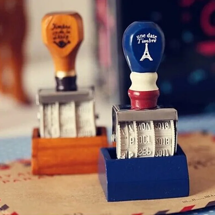 Винтажный деревянный штамп с надписью и датой сделай сам колесо на колесиках