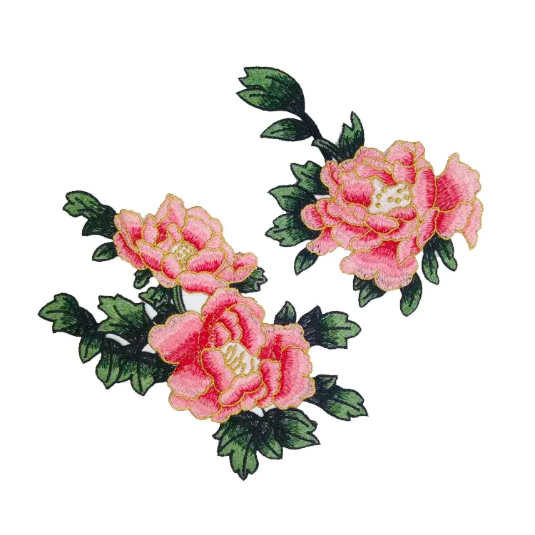1 комплект сделай сам одежда аппликация вышитый цветок для шитья пионы патчи