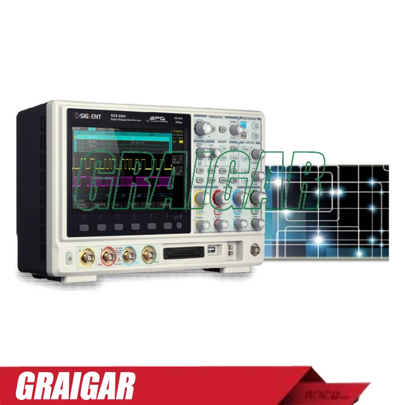 SIGLENT SDS2304 осциллограф 8 дюймов TFT LCD 300 мГц 4 Каналы SPO Технология цифровой с 28 м