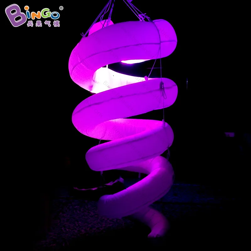 HOT SALES 1.5m inflatable curving lighting spiral hanging decoration customized for advertising stage etc free shipping | Игрушки и