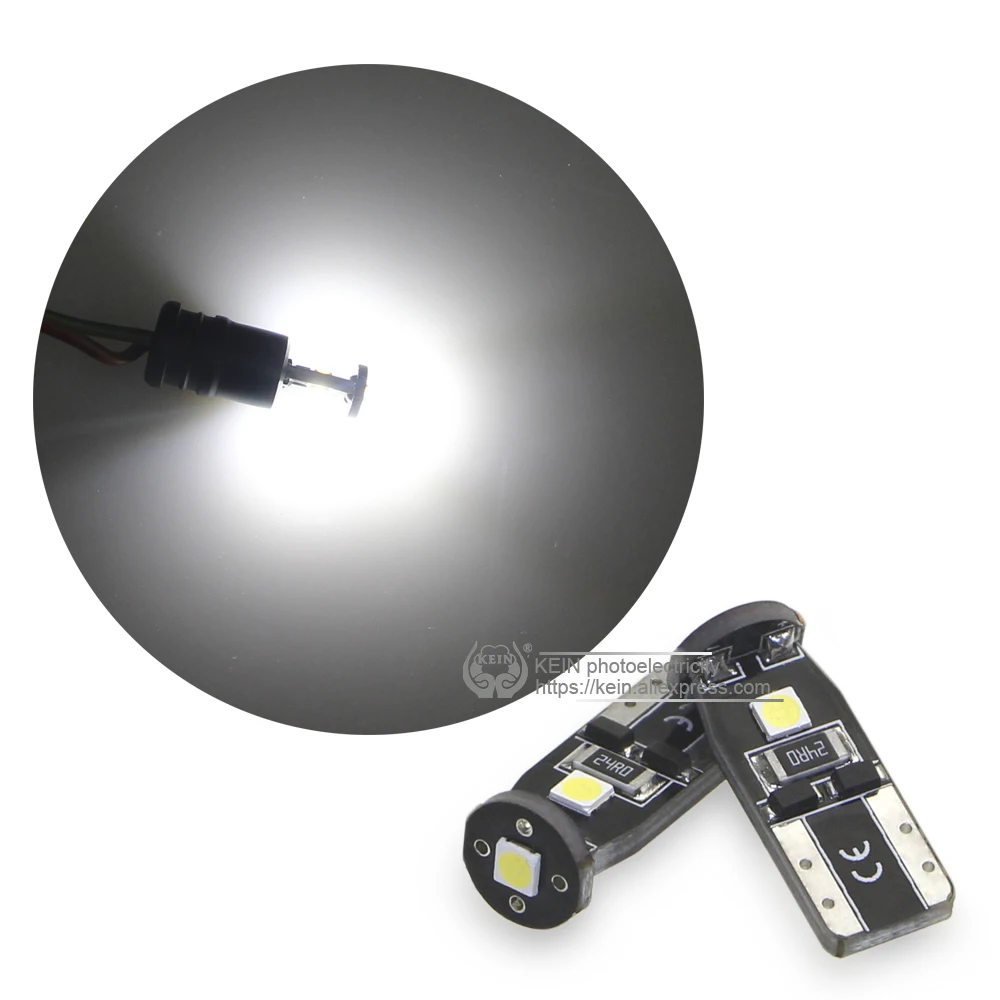 KEIN 6 шт. t10 led w5w 194 168 501 3smd 3030 неполярный автомобильный Стайлинг авто номерной знак