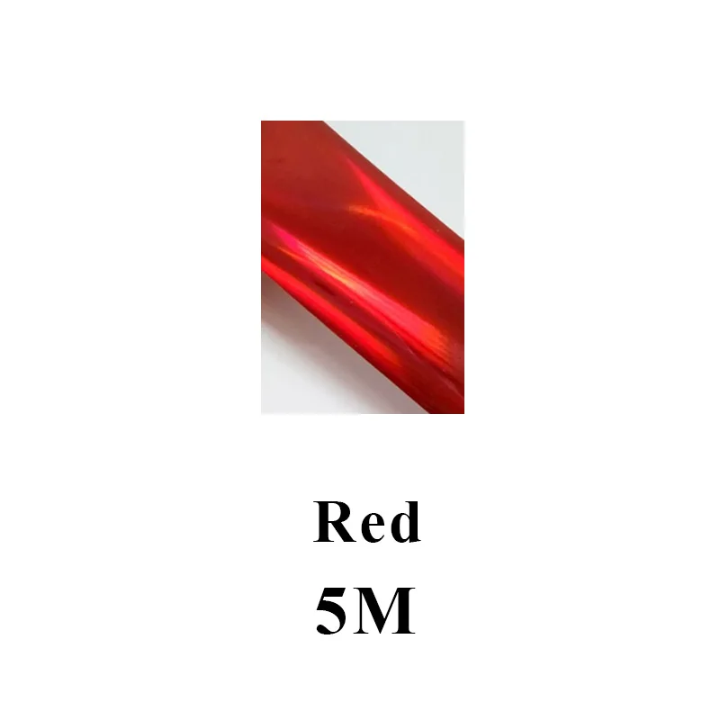 Red Голографическая переводная наклейка для дизайна ногтей звездное небо лазерная металлическая цветная фольга для ногтей 1 шт. блестящее украшение для маникюра DIY бумажные наконечники - Цвет: Red