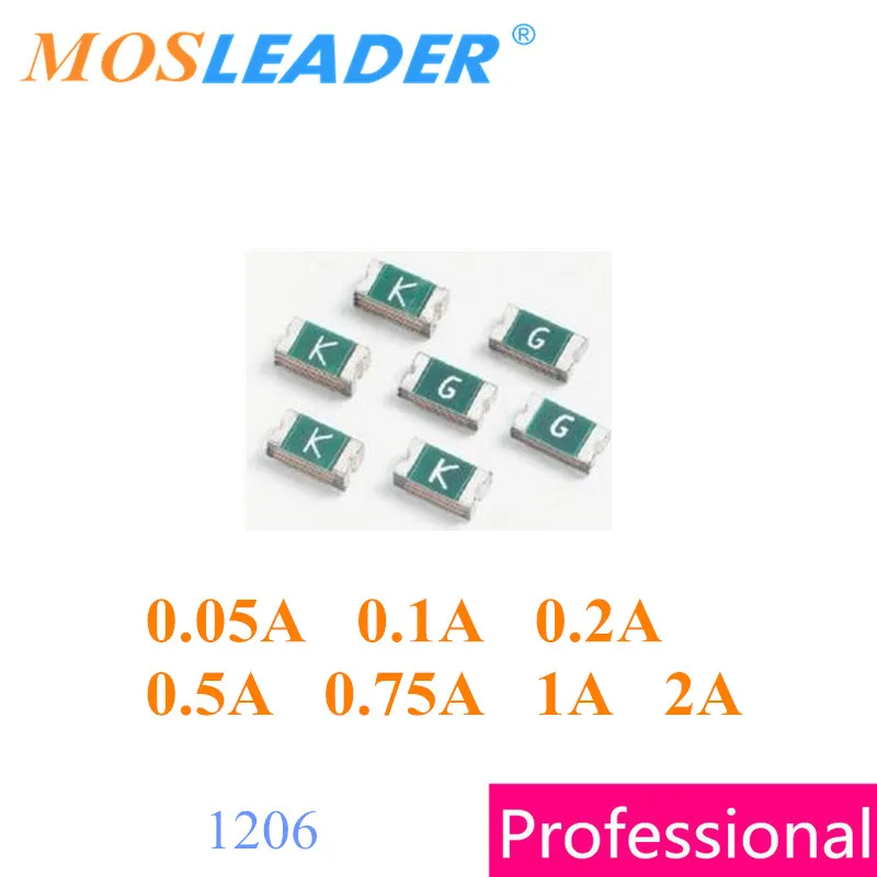 Сбрасываемые предохранители Mosleader 1206 PPTC 1000 шт. 50 мА 1 А 2 а китайский|Запасные