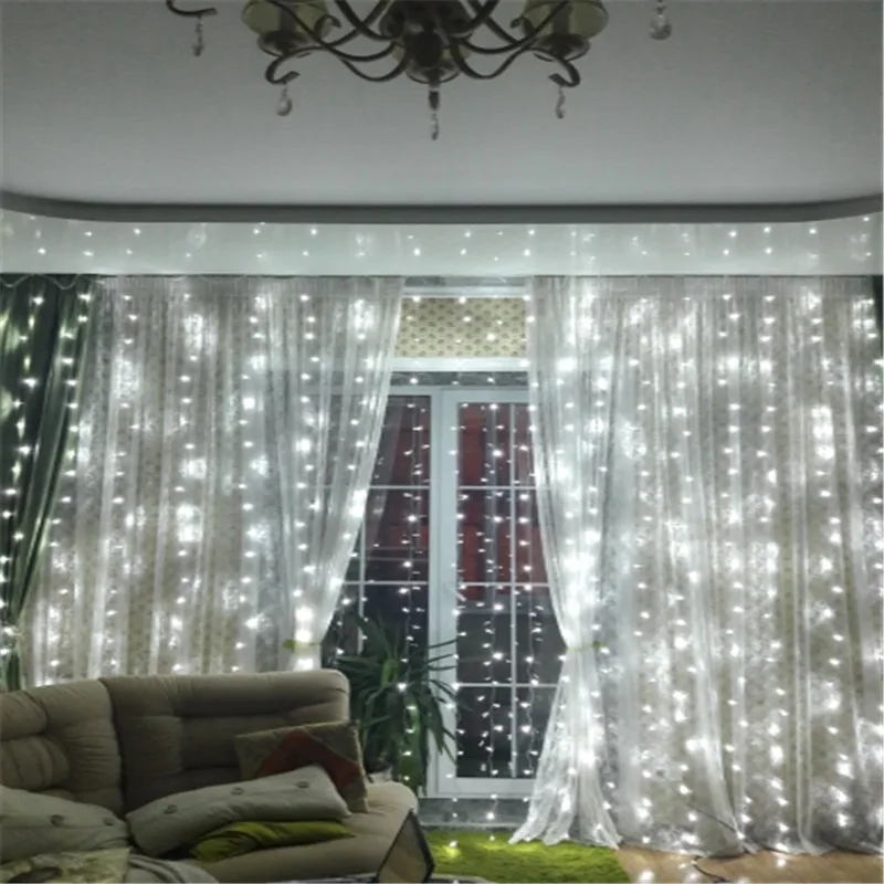 6x3 м 600led гирлянды, сказочные огни, свадебные, садовые, вечерние, светодиодные занавески, Декор, рождественские гирлянды, светодиодные гирлянды, украшения