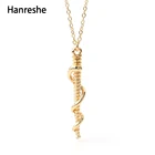 Подвеска в виде змеи Hanreshe, Золотая цепочка, ожерелье, ювелирное изделие для лучшего докторамедсестрыженщины, модные ювелирные изделия