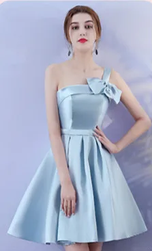 Женское мини платье выше колена синее для свадьбы подружки невесты|Платья