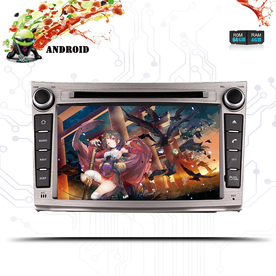 Автомобильный DVD плеер для Subaru Legacy Outback 1024*600 Android 10.0. автомобильный с GPS навигацией