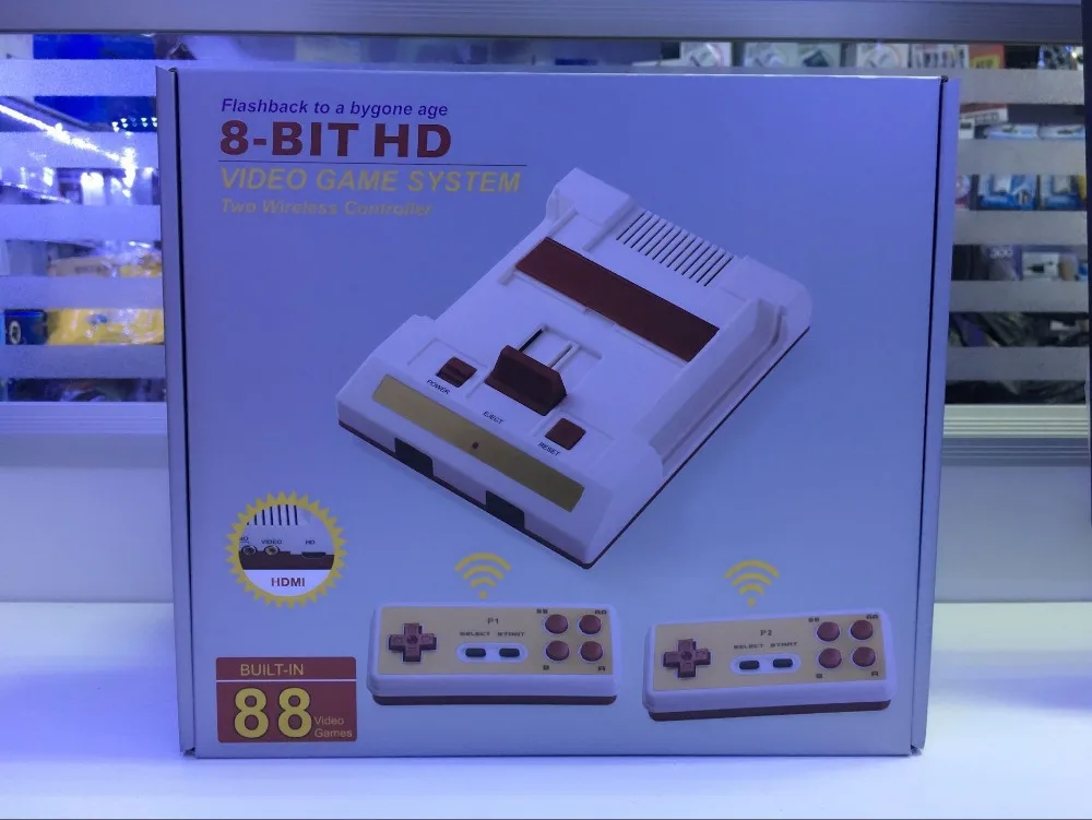 8 Bit 2,4G мини игровая консоль HDMI AV Ретро видео игровая консоль встроенные 88 классических игр ручной HD tv семейный Видео игровой плеер