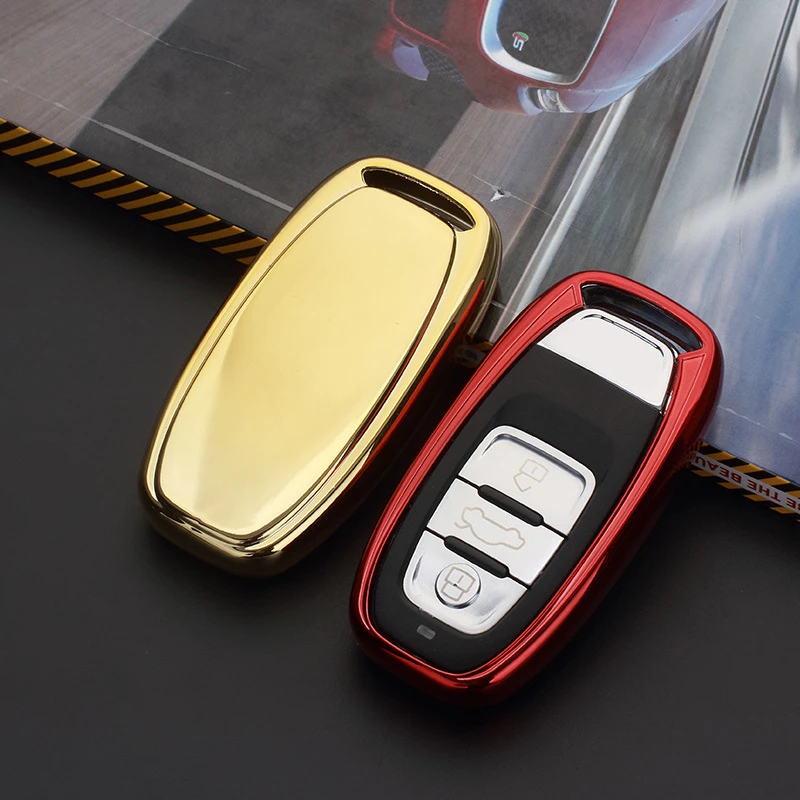 ТПУ ключи чехол сумка подходит для AUDI A4 A5 A6 B6 B7 B8 A7 A8 Q5 Q7 R8 TT S5 S6 S7 S8 SQ5 автомобильные чехлы аксессуары стайлинга