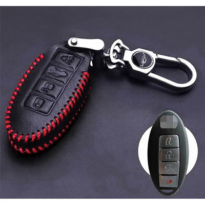C RED Для NISSAN Altima муранского X-TRAIL TIIDA Sylphy, Teana Qashqai Sunny Qashqai 16 TIIDA Bluebird PU кожаный чехол для ключей автомобиля - Название цвета: C RED