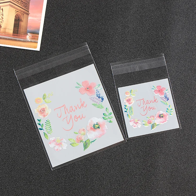 

500PCS THANK YOU Cookie Bag Packaging Self Adhesive Plastic Bag Candy Bag Wedding Gift Bag Cellophane OPP Food Grade