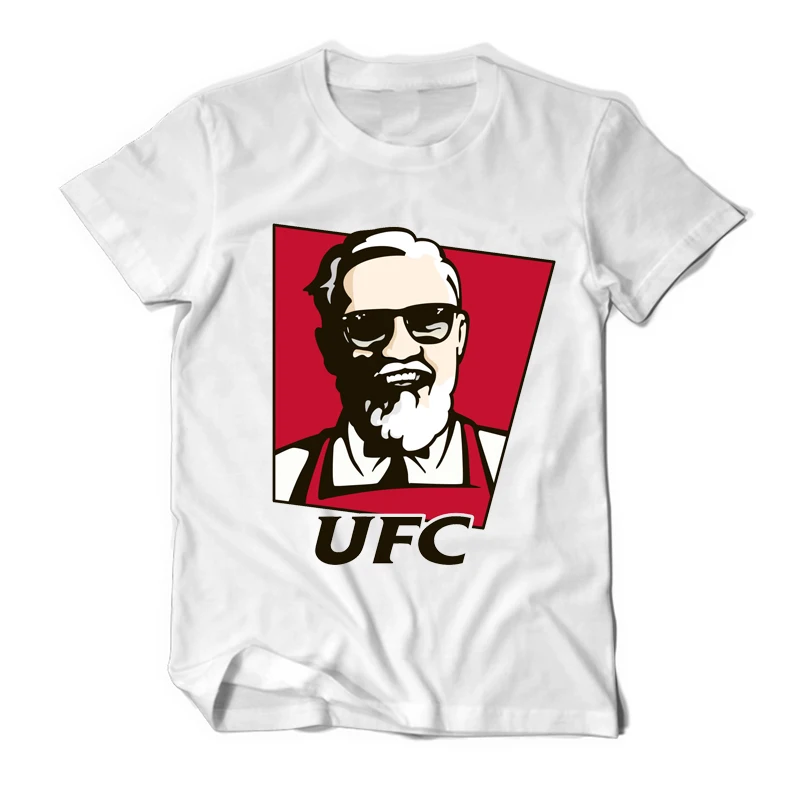 JP0039 Летняя футболка Conor McGregor UFC KFC Colonel Harland Sanders с креативным дизайном, футболка с коротким рукавом, мужские хлопковые футболки, забавная футболка - Цвет: JP0039