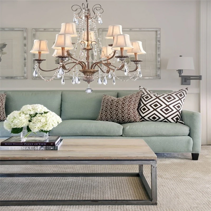 Хрустальные Роскошные люстры K9 американская европейская Классическая Подвесная